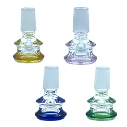 Hookahs 18mm 14mm male bowls glass tube colorful heady for oil rigs water pipes smoking bongs bowl green blue bucket