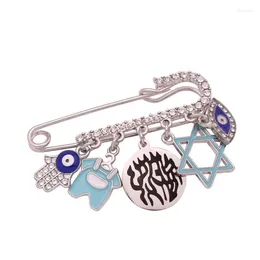 Broscher zkd stjärna av David hebreiska judiska baby pin booch gåva