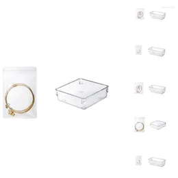 Storage Bags Jewelry Bag Desktop Drawer Organizer Transparent Bracelet Ring Holder Zipper Closure