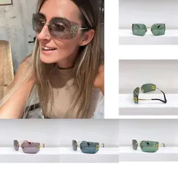 MIU Runway Mens Designer for eyewear fashion women women rimless rimless unglasses uv400 نظارة شمسية للنساء مصممة نظارة شمسية