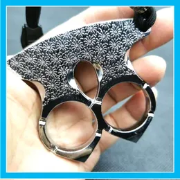 Defense Tiger Self Fist Clasp Hand Trigger Female Wolf Keychain Two Finger Window Breaker 318828