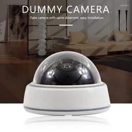 Telecamera finta per la sicurezza domestica senza fili Video sorveglianza simulata Cupola LED IR CCTV fittizia per interni/esterni