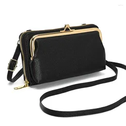 Evening Bags Women's Handbags PU Leather Bag For Ladies 2024 Female Clutch Phone Business Card Holder Wallet Crossbody Shoulder Purse