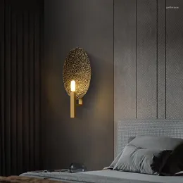 Wandlampen Vintage Modern Kristall Antik Holz Riemenscheibe LED Lampe Schalter Wohnheim Zimmer Dekor Applikation Wanddesign