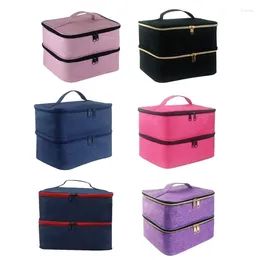 Cosmetic Bags NailPolish Storage Case Double Layer Carrying Bag Holds 30 Bottles