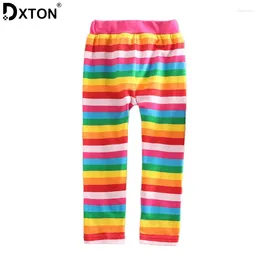 Pantaloni Dxton Leggings per bambini Pantaloni per ragazze arcobaleno Skinny invernali per matita a righe per bambini 2-8 anni