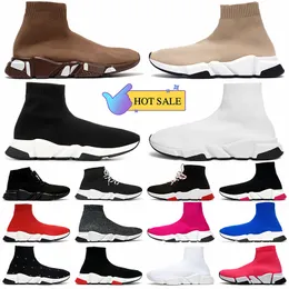 2024 Sock Shoes Boots Speed Trainer Luxury Mens Designer Sneakers Black White Speeds 2.0 Socks Designers Platform Loafers Bicolor Sole Shiny Fashion Sneaker Womens