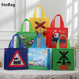 Gift Wrap StoBag Non Woven Packaging Bags Storage Food Clothes Candy Bread Chocolate Snack Kids Party Baby Shower Children's Day