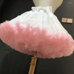 Spódnice kobiety lolita cosplay halki a-line puffy tutu spódnica warstwowa tiulowa balet taniec taniec pettiskirts duży bownot Underskirt