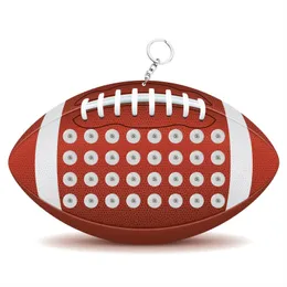 Jewelry Pouches 18MM Acrylic Display Football Baseball Volleyball Tree Snap Buttons DIY Charm D2752