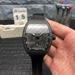 orologi da uomo Movimento automatico della macchina 44mmX55mm Cinturino in caucciù Specchio ad arco in zaffiro Quadrante in seta241a