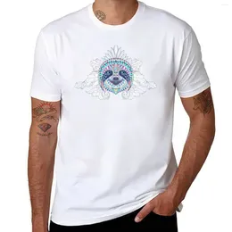Herren Tank Tops Faultier Mandala Mandela T-Shirt Sport Fan T-Shirts Erhabenes T-Shirt Schwarz für Männer Baumwolle