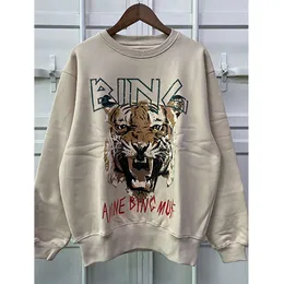 2024 Womens Hoodies Sweatshirts Working Tiger Head Bing Digital Graphic Print Women Fleece Cotton Female Pullover Casual Classic Lady Top 556rr