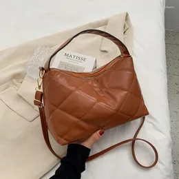 Evening Bags 2024 Versatile Women's Bag PU Leather Luxury Designer Crossbody Soft Solid Shoulder