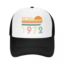 Ball Caps Retro Made In 1972 Birthday 50 Years Old Baseball Cap Kids Hat Christmas Anime Mens Women'S