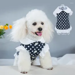Dog Apparel Cat Clothes Princess Lace Dress Puppy Skirt Cute Polka Dot Teddy Pet Costume
