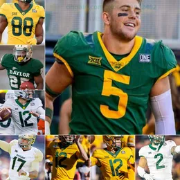 College Baylor Bears Personalizza la maglia da calcio americana Jalen Hurd Mike Singletary Gordon Rebort Griffin III Tyquan Thornton Josh Fleeks Mens Women Youth