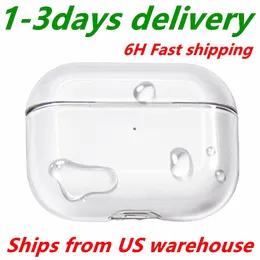 Shipping from USA For Apple Airpods Pro 2 2nd Generation airpod 3 pros Headphone Accessories Solid TPU Silicone Protective Cover Wireless Charging Shockproof Case