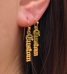 Personalized Vertical Name Earrings Dangle Name Earrings Custom Name Earrings for Women Stainless Steel Bohemian Jewelry8389725