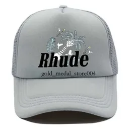 Rhude Hat Green Mesh Patchwork Baseball Cap Men Hafdery Unisex Rhude Collections Casual Truck Hat Regulble Rhude Bonnet Rhude 985