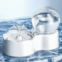 Forniture ZYFeeder Alimentatore automatico di acqua a gravità per animali domestici Acqua a gravità visiva trasparente per gatti o cani Distributore di acqua a induzione intelligente