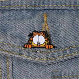 Cartoon Accessories Lazy Cat Pin Cute Movies Games Hard Enamel Pins Collect Metal Brooch Backpack Hat Bag Collar Lapel Badges Drop Del Otdmu