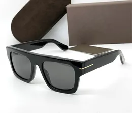 패션 디자이너 여성 남성 선글라스 711 클래식 빈티지 스퀘어 모양 0711 Fausto Acetate Sun Glasses 레저 아방가르드 스타일 안티 ultraviolet with 케이스