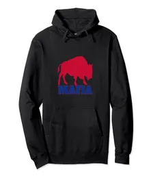 Bills Mafia Ottimo regalo Buffalo Sports Bull Tailgate Party Pullover Felpa con cappuccio unisex S5XL NeroGrigioMarina Blu realeErica scura1755033