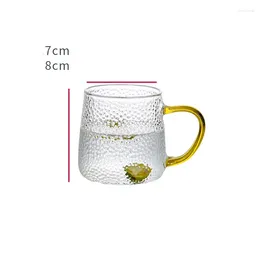 Wine Glasses Hammer Pattern Explosion-proof Glass With Handle Water Cup Cool Kettle High Borosilicate Heat-resistant