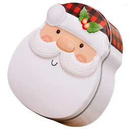 Storage Bottles Christmas Cookie Tin Gingerbread Tinplate Candy Boxes Holiday Empty Tins Xmas Metal Gift Box Party Favors Winter
