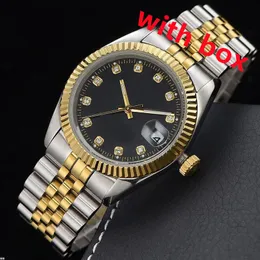 Moissanite orologi da uomo di lusso orologio da donna nero quadrante al quarzo bianco luminoso 116234 montre homme datejust 41mm 36mm 28/31mm 904L orologio di design moda SB007 C23