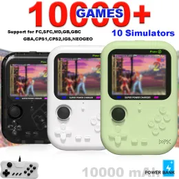 Jogadores Console de jogo portátil com Power Bank 3,2 polegadas HD Screen 10000+ Game Arcade Machine Suporte 2 jogadores Retro Portable Game Player