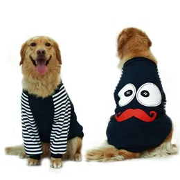 Cão vestuário hoodies listrado barba roupas para animais de estimação para médio grande roupas hoodie casacos jaquetas bluza dla psa entrega em casa jardim dht10