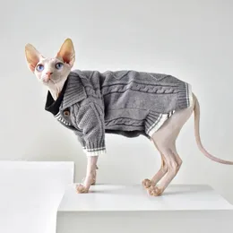 Duomasumi design exclusivo camisola de gato sem pêlos inverno grosso calor devon cornish roupas de gato sem pêlos roupas de gato sphynx 240320