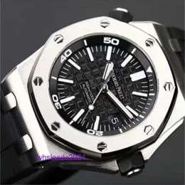 الساعات الميكانيكية السويسرية Audemar Pigue Mens Watch Royal Oak في الخارج للآلات التلقائية الدقة تاريخ الساعات 15703st OO A002CA.01 Disk Black 42mm HB Elyt