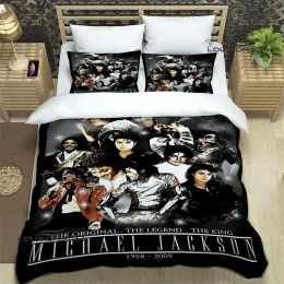 Sets Michael Jackson bedruckte Bettwäsche Sets exquisite Bettversorgungen Set Bettdecke Bettdecke Set Bettwäsche Set Luxusgeburtstagsgeschenk