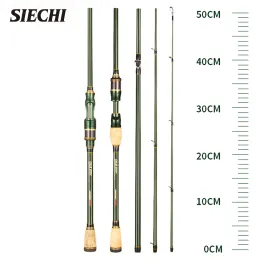 Pręty Siechi Baitcasting Spinning Mini Fishing Rod 4/5 SEKCJA 1.8/2.1/2,4M Węglone węgl
