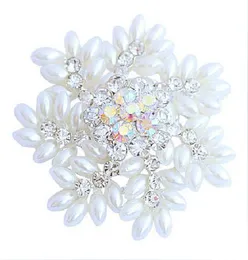 2-дюймовая блестящая рождественская брошь в виде снежинки серебристого цвета с белым жемчугом в форме маркизы, подарки для свадебной вечеринки6086352
