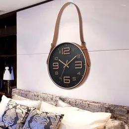 Wall Clocks Silent Belt Clock Fashionable Home Living Room Stereoscopic Digital Minimalist