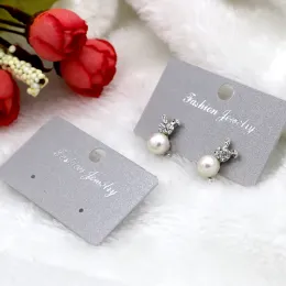 Stud 200pc/Lot Hanging Dangle Cardring Cards Classical White Stud Ear Hooks بطاقات التعبئة البسيطة