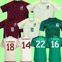 2024 2025 멕시코 축구 저지 홈 어웨이 24 25 Raul Chicharito Lozano Dos Santos 남자 세트 축구 셔츠 유니폼
