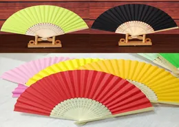 Summer Colors Party Decoration and Hold Fan Blank White DIY Paper Bamboo Folding For Hand Practice Calligraphy Painting Ritning We3008661