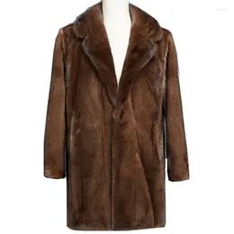 Cappotto da donna in pelliccia sintetica caldo inverno latte da uomo lungo abito di lusso colletto monopetto giacche 6XL XF858