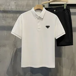 Camisa polo masculina de alta qualidade polos high-end t camisa verão moda respirável de manga curta lapela casual puro algodão camisa superior