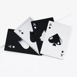 Kreativer Ace of Spades-Flaschenöffner, Poker-förmiger Flaschenöffner im Kreditkarten-Stil, Edelstahl-Flaschenheber