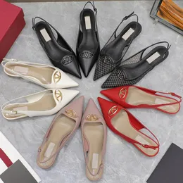 Designer Sandaler Womens Luxury Sandals Womens Designer Mid Heel Leather Roman Shoes Overdimasy Fashion Party Slippers Womens Slippers 35-42