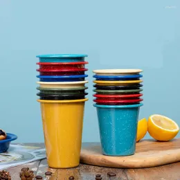 Tumblers emalj stjärnhimmel hushåll mugg gammaldags munvatten kopp barn par vatten enkel kaffe nordisk stil tumlare