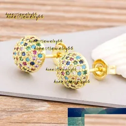 Stud Stud Top Quality Colorf Copper Zirconia Earrings For Jewelry Women Rainbow Jewelry Ladies New Trends Fashion Gift Factory Price Expe Dhgarden 2024