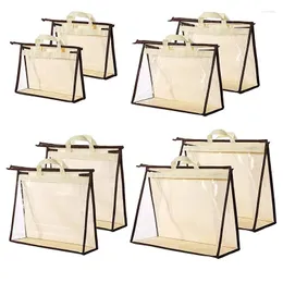 Storage Bags 8 Pack Handbag Dust Clear Purse Organizer For Closet Hanging Zipper Bag Handbags A