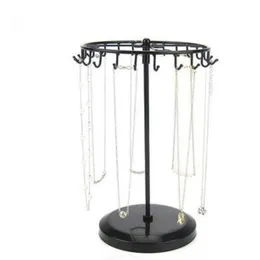 Mode 15 33 18cm Rotary Jewelry Female Mannequin Display Stand Holder Earring Iron Frame Necklace Holder Accessories Base Storag250F